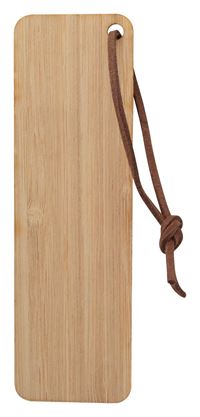 SEGNALIBRO BAMBU CON LACCIO IN ECOPELLE